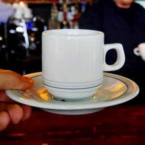 Czeska filiżanka vintage wzór w paski 150 ml  