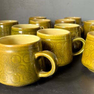 Zielone ceramiczne kubki W.Germany 5 szt.   