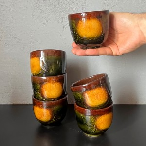 Komplet sześciu ceramicznych czarek, 200 ml