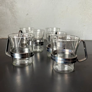 Filiżanki z metalowym uchem 120 ml komplet 6 szt  