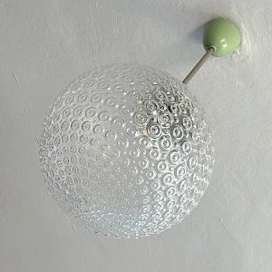 Szklana lampa kula w stylu space age lata 60. 