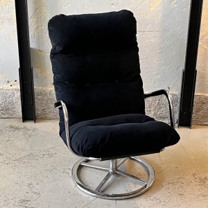 Fotel obrotowy Ikea SMEDSTA, czarny sztruks