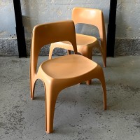 Komplet krzeseł z tworzywa, Design Fabricus, lata 70