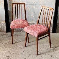 Krzesła tapicerowane Jitona, czerwone, lata 60/70 