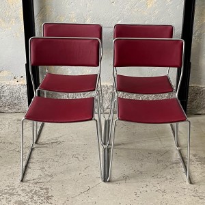 Minimalistyczne krzesła w stylu Bauhaus,  lata  70/80