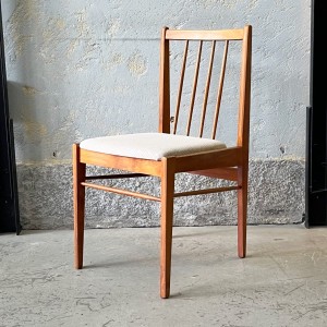 Tapicerowane czechosłowackie krzesło szczebelkowe vintage
