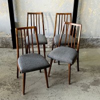 Krzesła tapicerowane Jitona, pieprz i sól, lata 60/70  