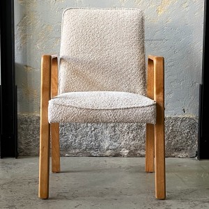 Wysoki fotel w skandynawskim stylu, lata 60