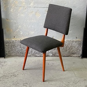 Krzesło w wełnianej tapicerce, lata 60 