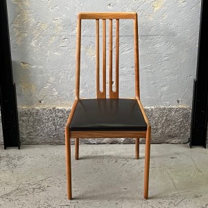 Stylowe krzesło Lübke z drewna teakowego lata 60