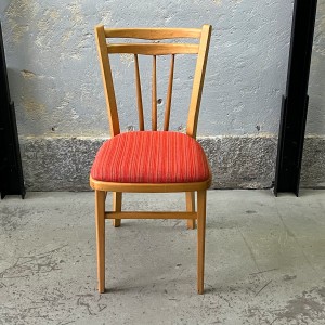 Tapicerowane czechosłowackie krzesło szczebelkowe 