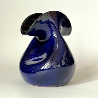 Kobaltowy awangardowy wazon ceramiczny