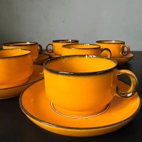 Żółta filiżanka vintage Thomas Scandic 150 ml  