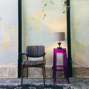 Duńskie krzesło gabinetowe z drewna egzotycznego.