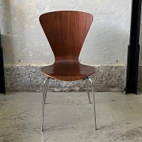 Duńskie krzesło z  giętej sklejki z drewna egzotycznego 