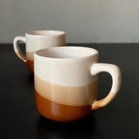 Trójkolorowa szkliwiona filiżanka do espresso 90 ml   