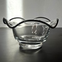 Szklana patera z artystycznego szkła LEONARDO