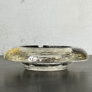 Okrągła popielniczka  z grubego szkła