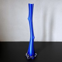 Niebieski wazon gałązka w stylu  Murano 38 cm