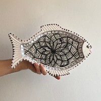 Ceramiczna patera w kształcie ryby