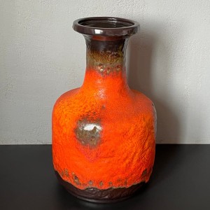Pomarańczowy wazon dzban W. Germany Fat Lava 32 cm  