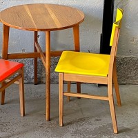 Żółte modernistyczne  krzesło  Czechosłowacja  lata 70.