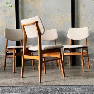  Duńskie krzesła  tapicerowane z lat 70. 