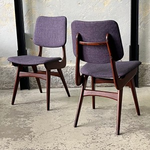 Krzesła z drewna egzotycznego Louis van Teeffelen komplet 2 szt. 