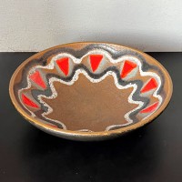 Ceramiczna misa  patera z kolorowym wzorem