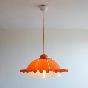 Lampa Ufo pomarańczowa vintage