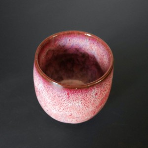 Filiżanka ceramiczna szkliwiona  180 ml  , fuksja