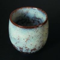 Filiżanka ceramiczna szkliwiona  180 ml  , błękitny