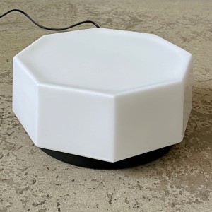 Ośmiokątna lampa sufitowa / plafon / lampka stołowa lata 80