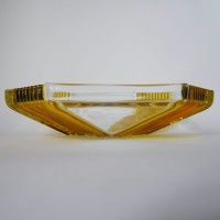 Patera z grubego szkła w stylu art deco